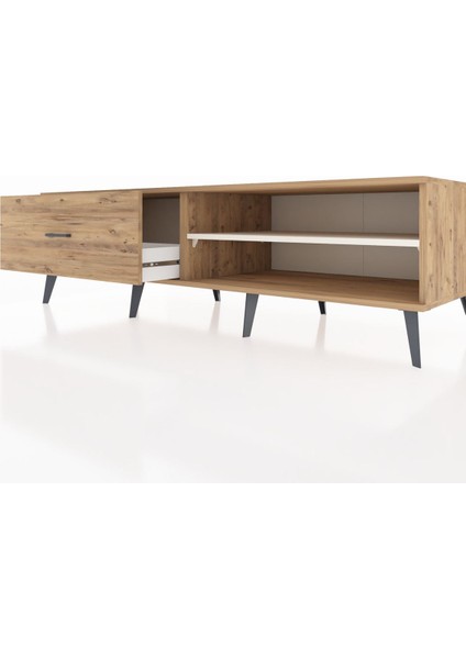 Kronos Tv Ünitesi Tek Raflı Tek Çekmeceli 176X59X51 Çam-Aytaşı/çam fırsatları