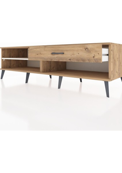 Kronos Tv Ünitesi Tek Raflı Tek Çekmeceli 176X59X51 Çam-Aytaşı/çam fırsatları