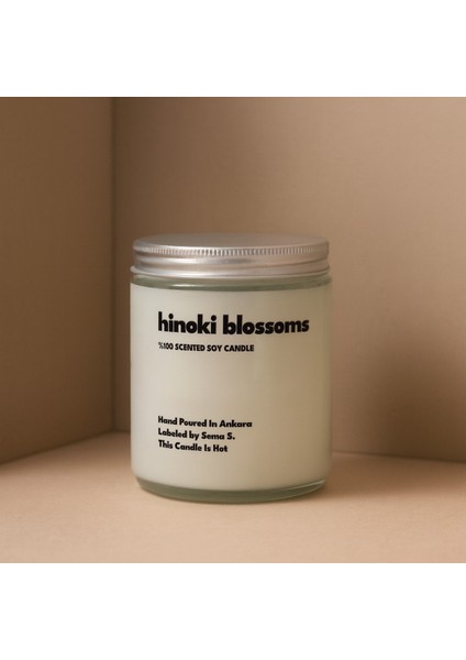 : Hinoki Blossoms : Cam Kavanozda Kokulu %100 Soya Mum (Hinoki Çiçeği, Kiraz Ç., Papatya, Beyaz Gül) fiyatları
