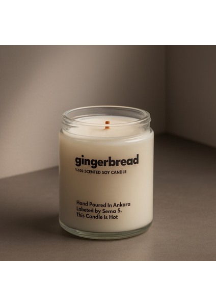 : Gingerbread : Cam Kavanozda Kokulu %100 Soya Mum (Tatlı Zencefil, Tarçın, Karamel, Vanilya, Şeker) modelleri