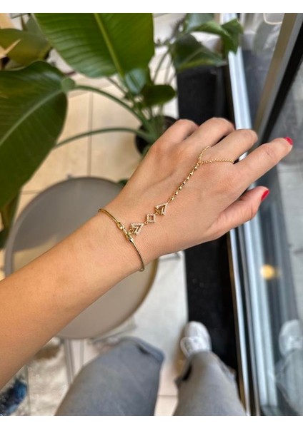 Taşlı Bilezik Şahmeran - Altın