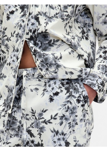 Kadın Açık Gri Poplin Pijama Altı modelleri