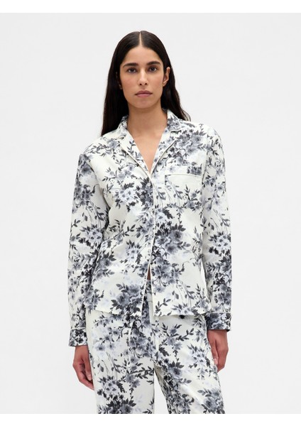 Kadın Açık Gri Poplin Pijama Altı