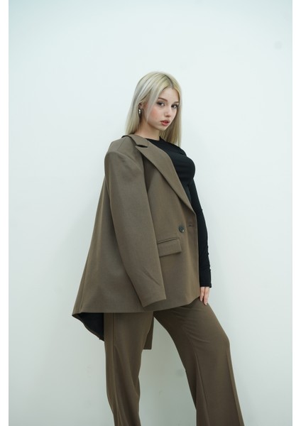 Çift Düğmeli Oversıze Ceket