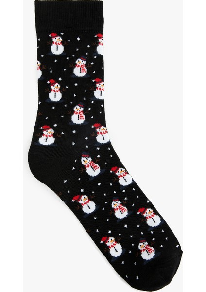 Kardan Adam Desenli Soket Çorap fiyatları