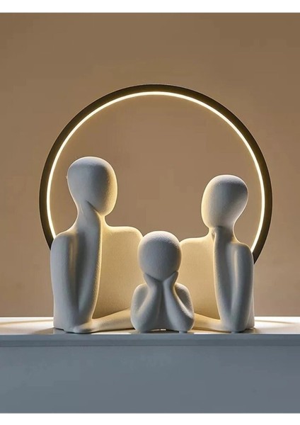 3 Kişilik Beton Heykel Obje Biblo Aile Beton Minimal Obje Biblo Aile fiyatları