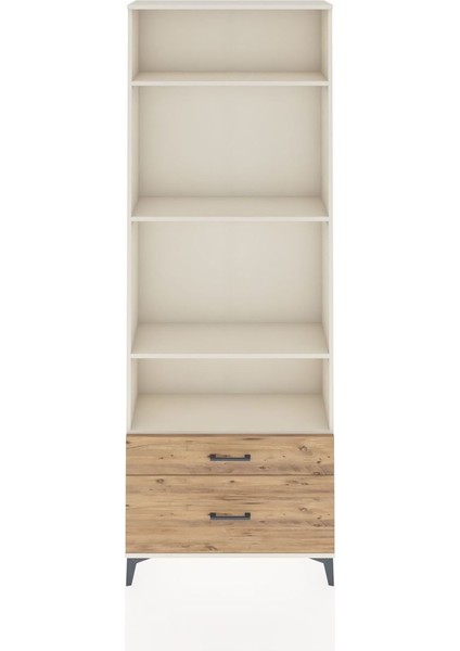 Arges Dolap 4 Raflı 2 Çekmeceli 88X30X243 Aytaşı-Çam