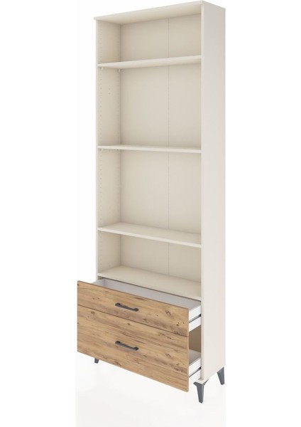 Arges Dolap 4 Raflı 2 Çekmeceli 88X30X243 Aytaşı-Çam fırsatları