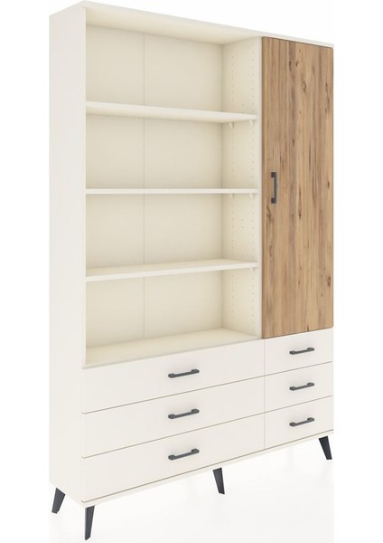 Arges Dolap 8 Raflı 6 Çekmeceli Tek Kapaklı 132X30X195 Aytaşı-Çam/aytaşı fiyatları