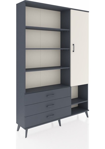 Arges Dolap 9 Raflı 3 Çekmeceli Tek Kapaklı 132X30X195 Antrasit-Aytaşı/antrasit fiyatları