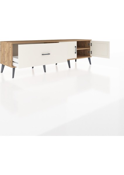 Hyperion Tv Ünitesi Tek Raflı Tek Çekmeceli 2 Kapaklı 176X44X51 Çam-Aytaşı/aytaşı indirimleri