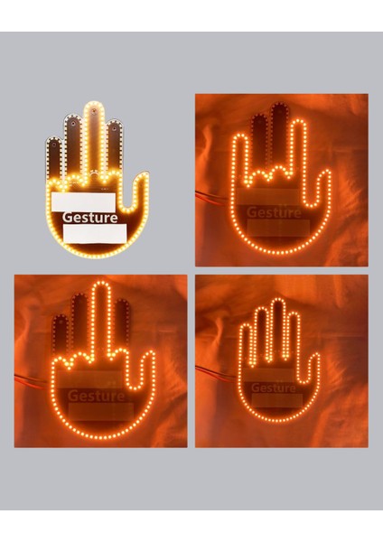 176 LED Amber Renkli El Hareketiyle Kontrol Edilen Motosiklet Dönüş Sinyali fırsatları