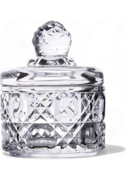 Lüx Mini Cam Şekerlik & Cam, Kesme Cam Lüx Şekerlik 7.5cm*9.2cm - 06643