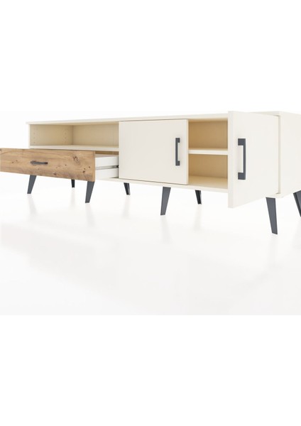 Hyperion Tv Ünitesi 2 Raflı Tek Çekmeceli 2 Kapaklı 176X44X51 Aytaşı-Aytaşı/çam fırsatları