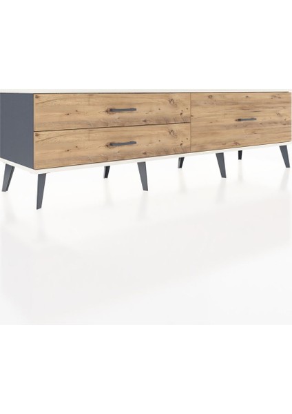 Hyperion Tv Ünitesi 3 Çekmeceli 176X44X51 Antrasit-Aytaşı/çam fiyatları