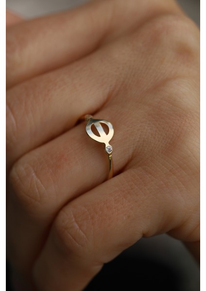 14 Ayar Altın Büyük Vida Obje Yüzük