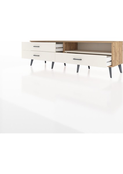 Hyperion Tv Ünitesi Tek Raflı 3 Çekmeceli 176X44X51 Çam-Aytaşı/aytaşı modelleri