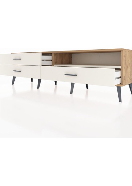 Hyperion Tv Ünitesi Tek Raflı 3 Çekmeceli 176X44X51 Çam-Aytaşı/aytaşı fırsatları