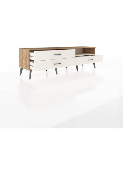 Hyperion Tv Ünitesi Tek Raflı 3 Çekmeceli 176X44X51 Çam-Aytaşı/aytaşı indirimleri