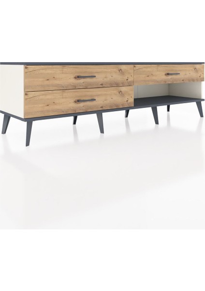 Hyperion Tv Ünitesi 3 Çekmeceli 176X44X51 Aytaşı-Antrasit/çam fiyatları