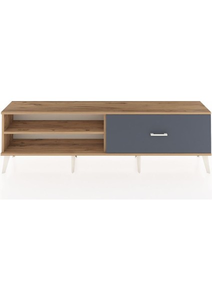 Arges Tv Ünitesi Tek Raflı Tek Çekmeceli 176X30X51 Çam-Çam/antrasit