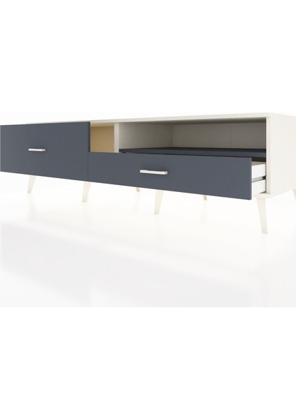 Kronos Tv Ünitesi Tek Raflı 2 Çekmeceli 176X59X51 Aytaşı-Antrasit/antrasit fırsatları