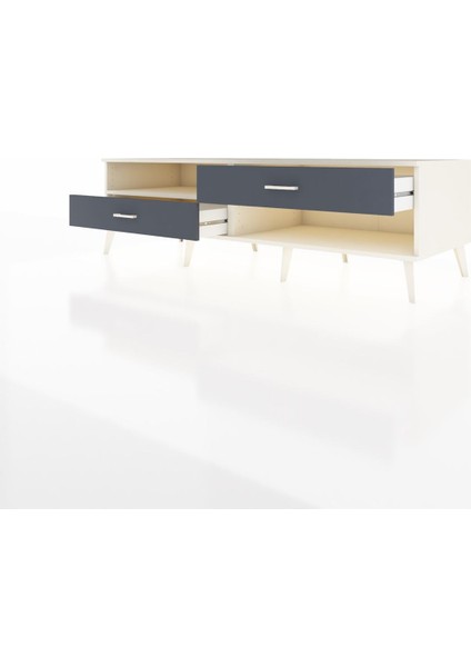 Kronos Tv Ünitesi Tek Raflı 2 Çekmeceli 176X59X51 Aytaşı-Aytaşı/antrasit modelleri