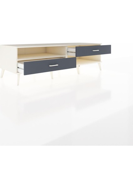 Kronos Tv Ünitesi Tek Raflı 2 Çekmeceli 176X59X51 Aytaşı-Aytaşı/antrasit indirimleri