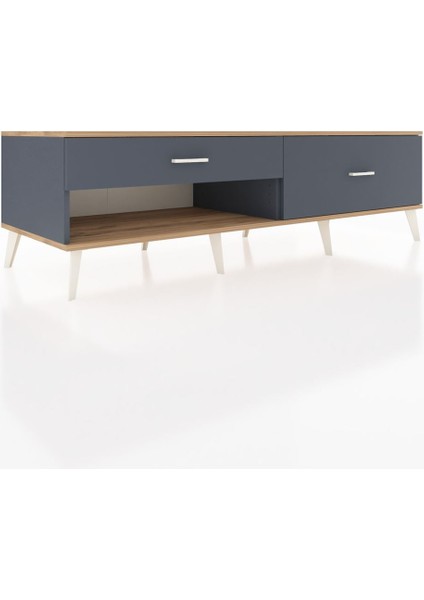 Kronos Tv Ünitesi 2 Çekmeceli 176X59X51 Antrasit-Çam/antrasit fiyatları