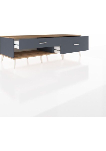 Kronos Tv Ünitesi 2 Çekmeceli 176X59X51 Antrasit-Çam/antrasit indirimleri