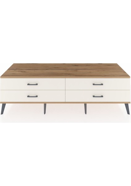 Kronos Tv Ünitesi 4 Çekmeceli 176X59X51 Antrasit-Çam/aytaşı