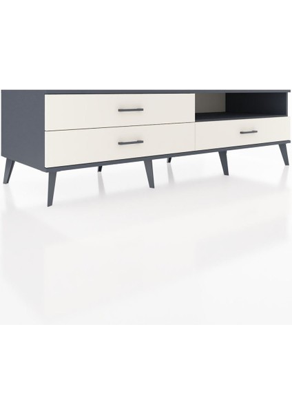 Kronos Tv Ünitesi Tek Raflı 3 Çekmeceli 176X59X51 Antrasit-Antrasit/aytaşı fiyatları