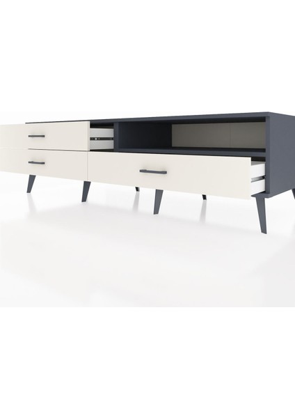 Kronos Tv Ünitesi Tek Raflı 3 Çekmeceli 176X59X51 Antrasit-Antrasit/aytaşı fırsatları