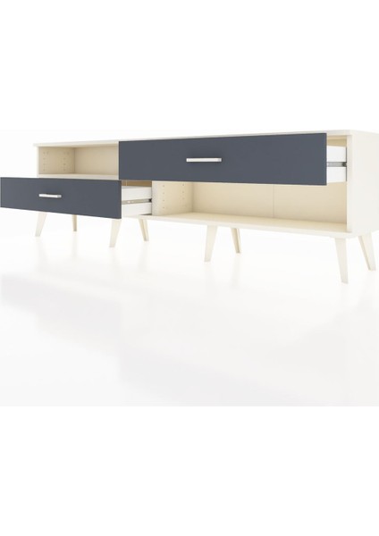 Arges Tv Ünitesi Tek Raflı 2 Çekmeceli 176X30X51 Aytaşı-Aytaşı/antrasit fırsatları