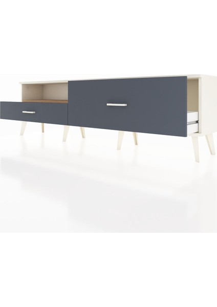 Arges Tv Ünitesi Tek Raflı 2 Çekmeceli 176X30X51 Aytaşı-Çam/antrasit fırsatları