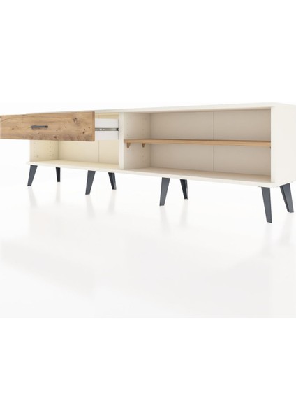 Arges Tv Ünitesi Tek Raflı Tek Çekmeceli 176X30X51 Aytaşı-Çam/çam fırsatları