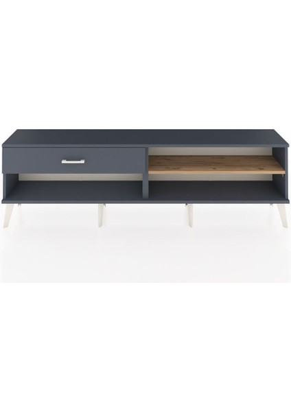 Arges Tv Ünitesi Tek Raflı Tek Çekmeceli 176X30X51 Antrasit-Çam/antrasit