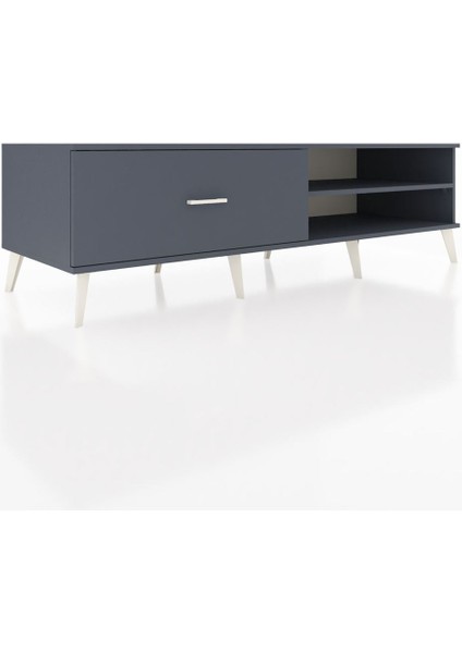 Kronos Tv Ünitesi Tek Raflı Tek Çekmeceli 176X59X51 Antrasit-Antrasit/antrasit fiyatları