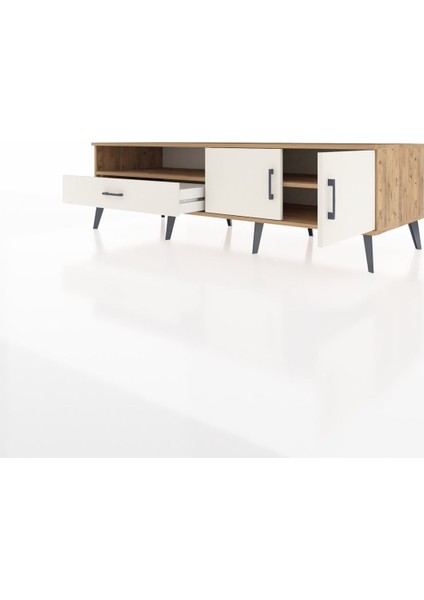 Kronos Tv Ünitesi 2 Raflı Tek Çekmeceli 2 Kapaklı 176X59X51 Çam-Aytaşı/aytaşı modelleri