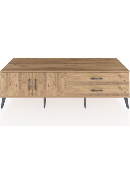 Kronos Tv Ünitesi Tek Raflı 2 Çekmeceli 2 Kapaklı 176X59X51 Çam-Çam/çam