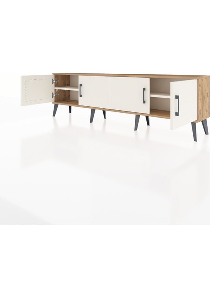 Arges Tv Ünitesi 2 Raflı 4 Kapaklı 176X30X51 Çam-Aytaşı/aytaşı modelleri