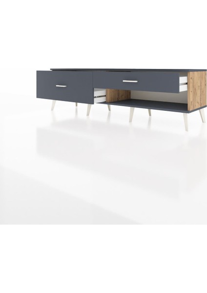 Hyperion Tv Ünitesi 2 Çekmeceli 176X44X51 Çam-Antrasit/antrasit modelleri