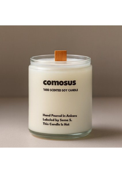 : Comosus : Cam Kavanozda Kokulu %100 Soya Mum (Ananas, Vanilya, Sandal, Karamel) fiyatları
