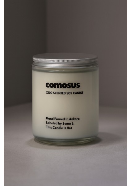 : Comosus : Cam Kavanozda Kokulu %100 Soya Mum (Ananas, Vanilya, Sandal, Karamel) modelleri