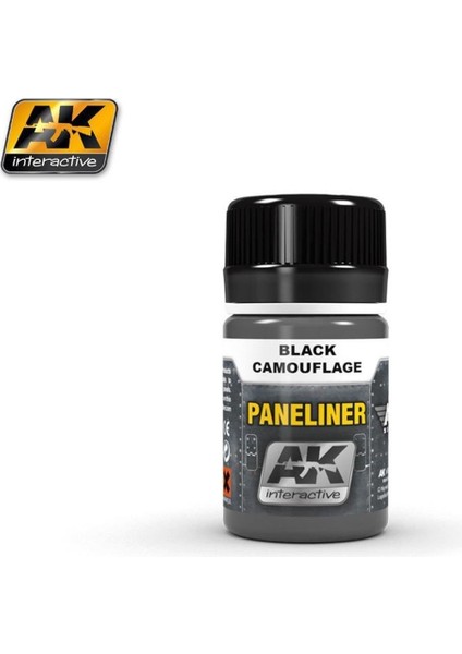 AK 2075 35 ml. Siyah Kamuflaj, Paneliner Serisi Enamel Model Boyası