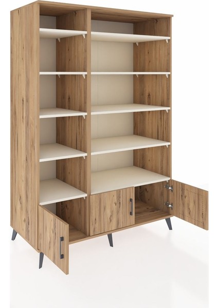 Kronos Dolap 10 Raflı 3 Kapaklı 132X59X195 Çam-Çam/aytaşı indirimleri