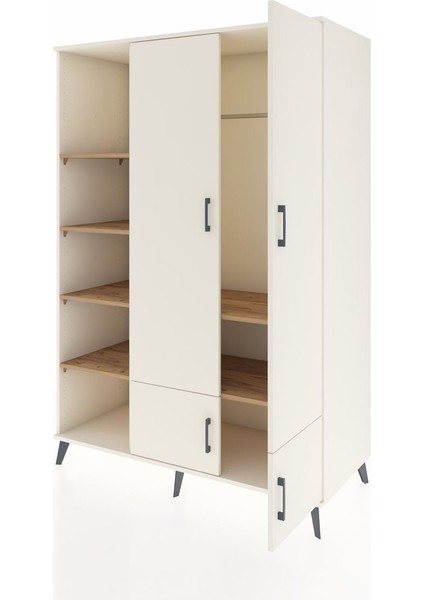 Kronos Dolap 6 Raflı 4 Kapaklı Tek Askılı 132X59X195 Aytaşı-Aytaşı/çam modelleri