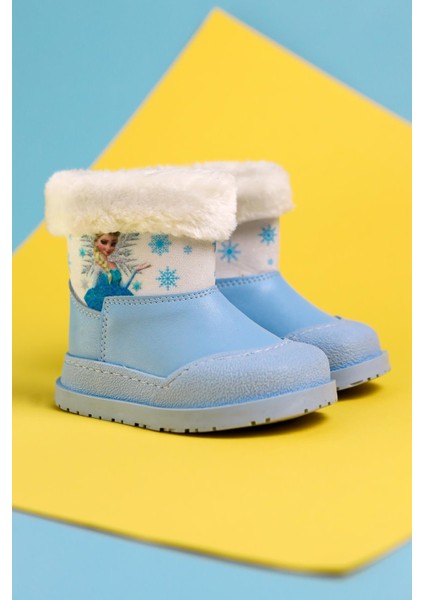 Elea Mavi Çizgi Karakter Baskılı Içi Kürklü Bebe Bot fiyatları