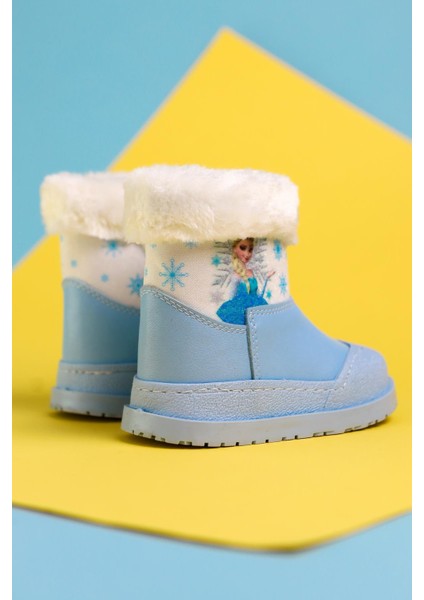 Elea Mavi Çizgi Karakter Baskılı Içi Kürklü Bebe Bot indirimleri