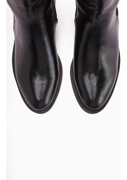 Juta Siyah Lastikli Çekme Kadın Bot modelleri